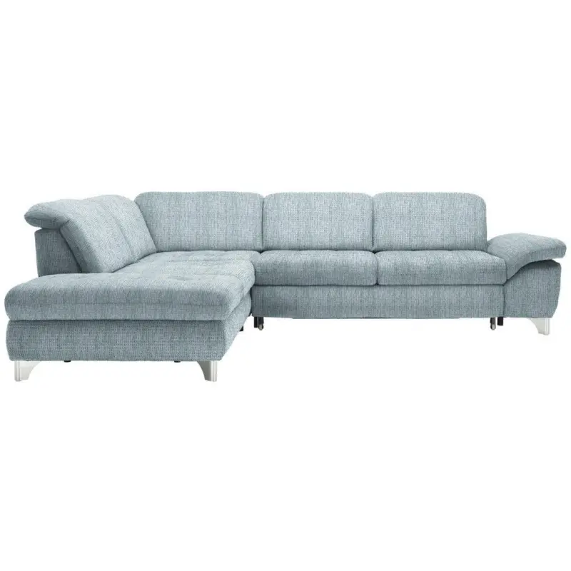Ecksofa in Webstoff Türkis