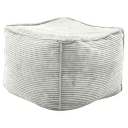 Hocker in Textil Hellgrau