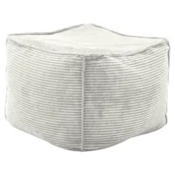 Hocker in Textil Weiß