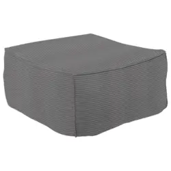 Hocker in Textil Dunkelgrau