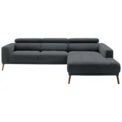 Ecksofa in Kord Anthrazit