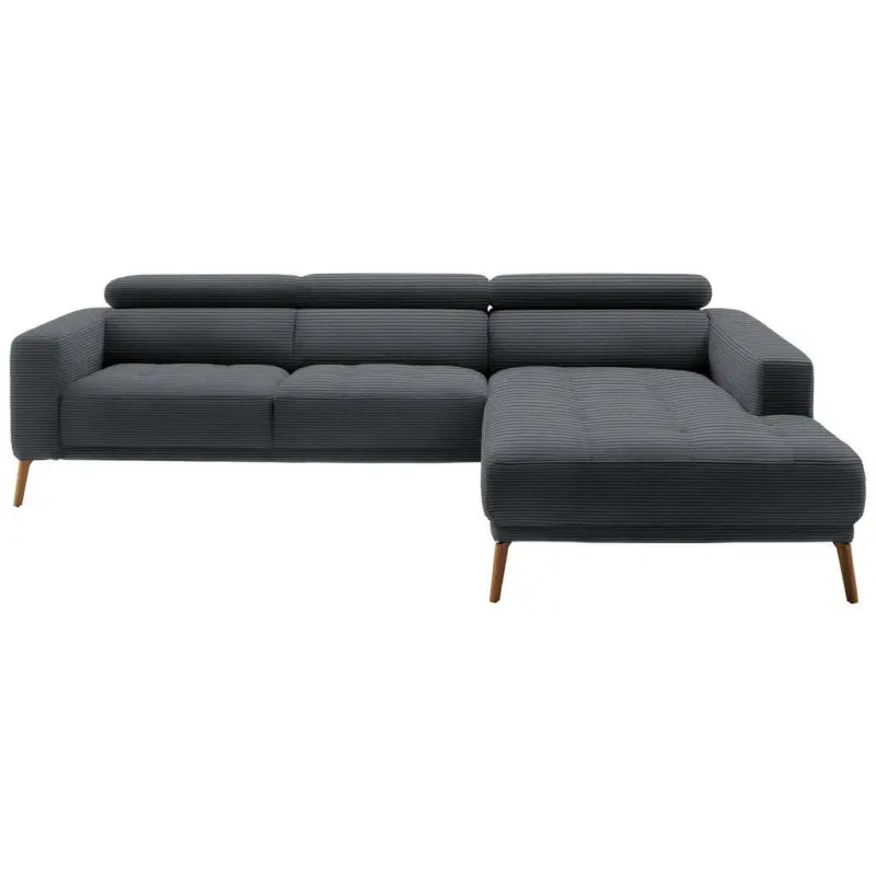 Ecksofa in Kord Anthrazit