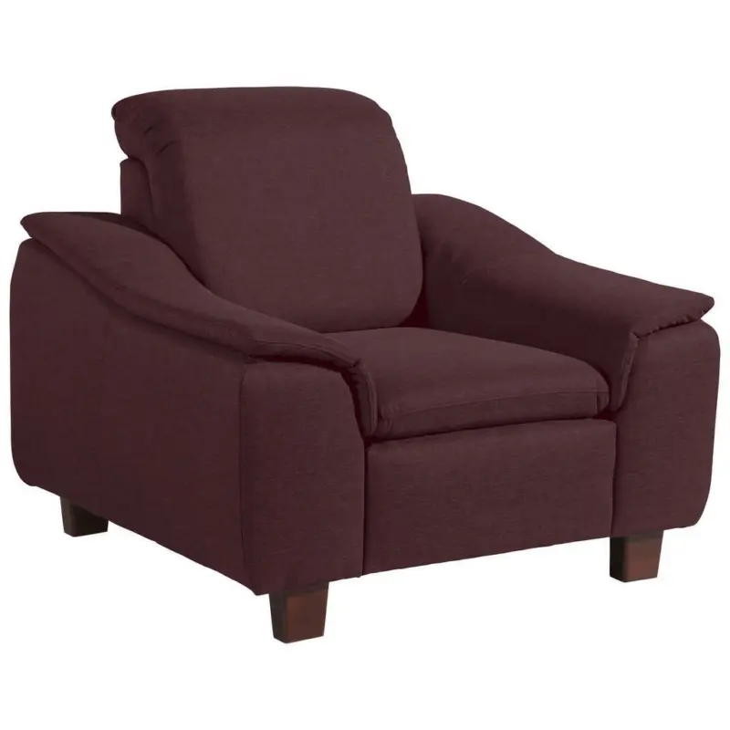 Sessel in Flachgewebe Rotbraun