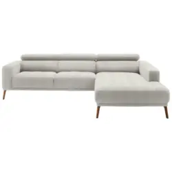 Ecksofa in Kord Wei&szlig;