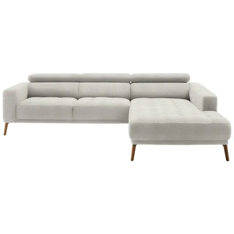 Ecksofa in Kord Wei&szlig;