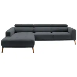 Ecksofa in Kord Anthrazit