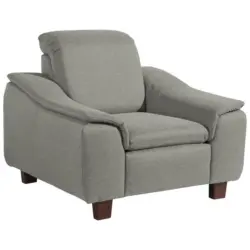 Sessel in Flachgewebe Hellgrau