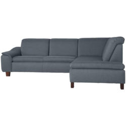 Ecksofa in Flachgewebe Grau