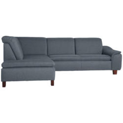 Ecksofa in Flachgewebe Grau