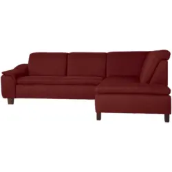 Ecksofa in Flachgewebe Rot