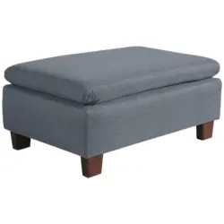 Hocker in Textil Grau