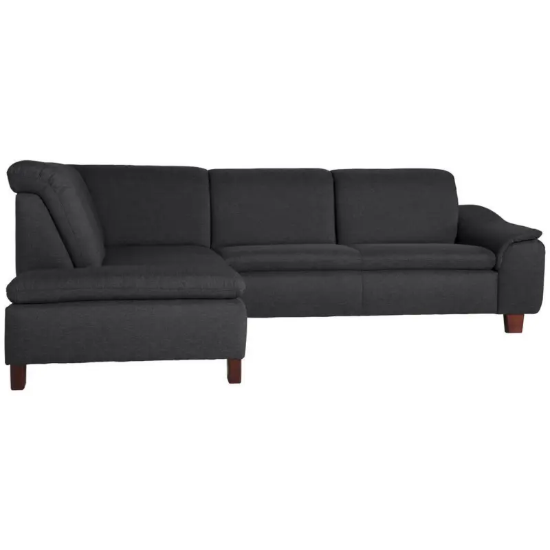 Ecksofa in Flachgewebe Graphitfarben