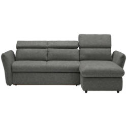 Ecksofa in Mikrofaser Anthrazit