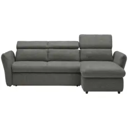 Ecksofa in Mikrofaser Anthrazit