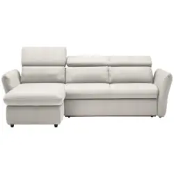 Ecksofa in Mikrofaser Beige