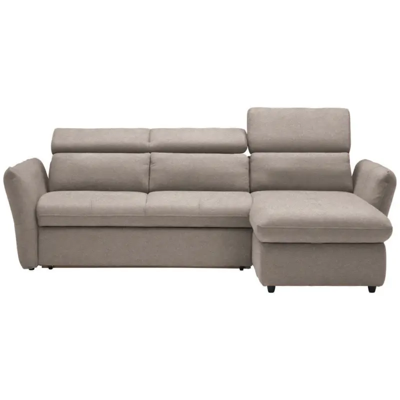 Ecksofa in Mikrofaser Hellgrau