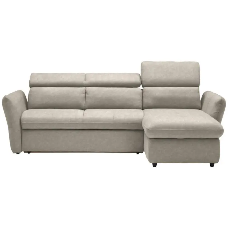 Ecksofa in Mikrofaser Sandfarben, Beige