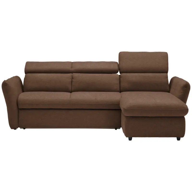 Ecksofa in Mikrofaser Braun