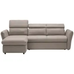 Ecksofa in Mikrofaser Hellgrau