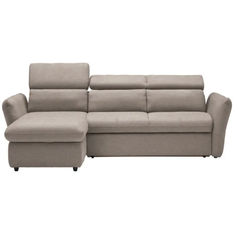 Ecksofa in Mikrofaser Hellgrau