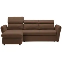 Ecksofa in Mikrofaser Braun