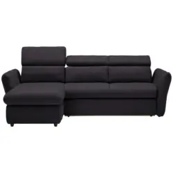 Ecksofa in Mikrofaser Anthrazit