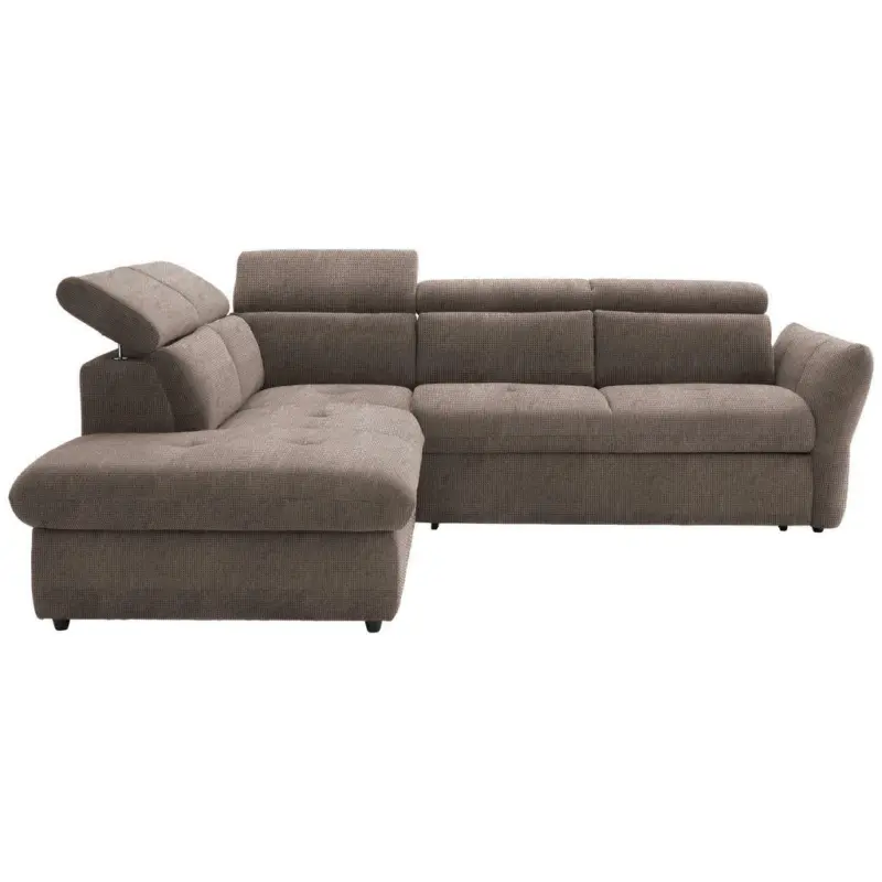 Ecksofa in Webstoff Taupe