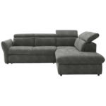 Ecksofa in Mikrofaser Grau