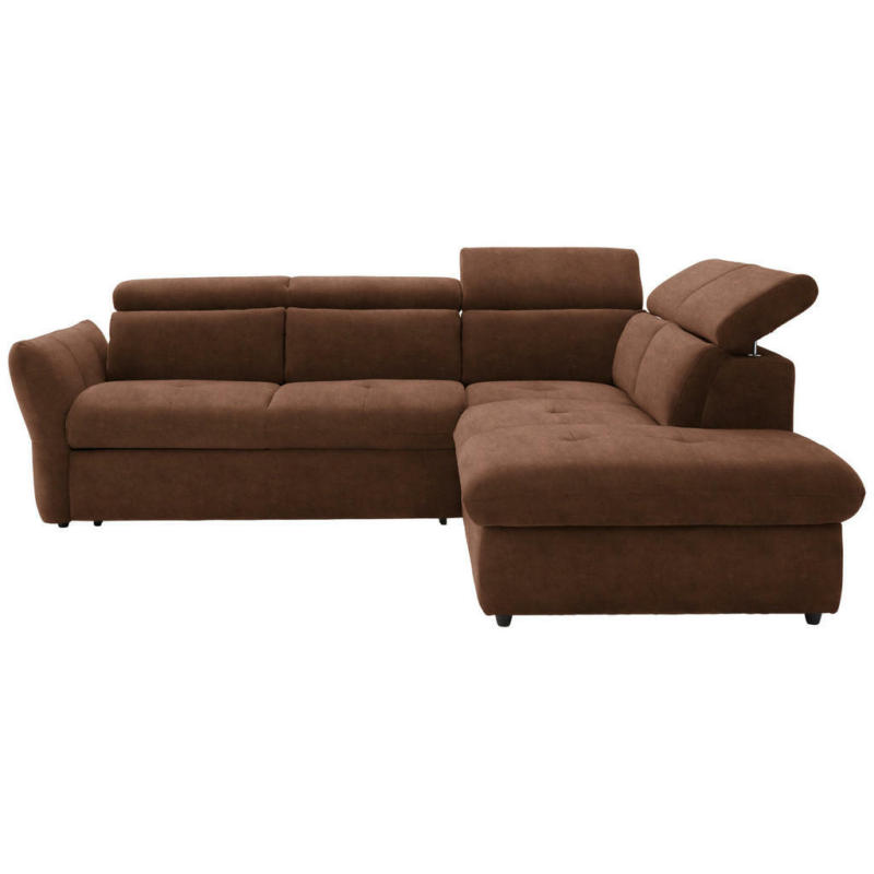 Ecksofa in Mikrofaser Braun