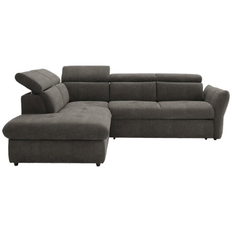 Ecksofa in Velours Grau