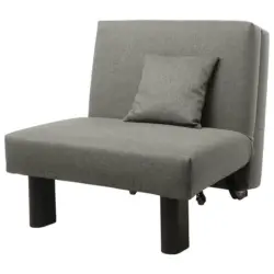 Schlafsessel in Flachgewebe Hellgrau