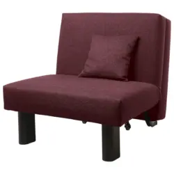 Schlafsessel in Flachgewebe Dunkelrot