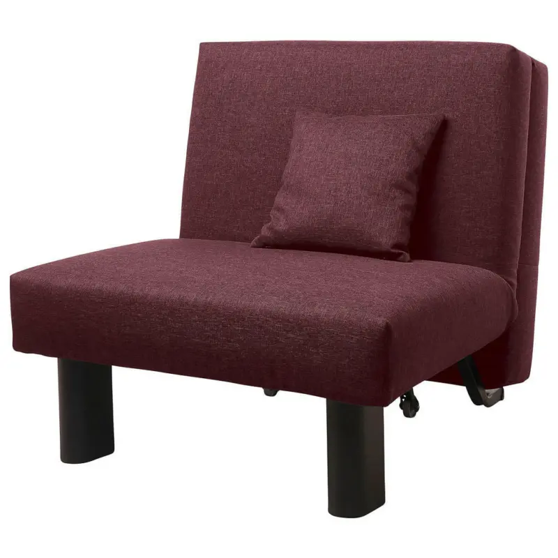 Schlafsessel in Flachgewebe Dunkelrot