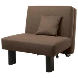 Schlafsessel in Flachgewebe Hellbraun