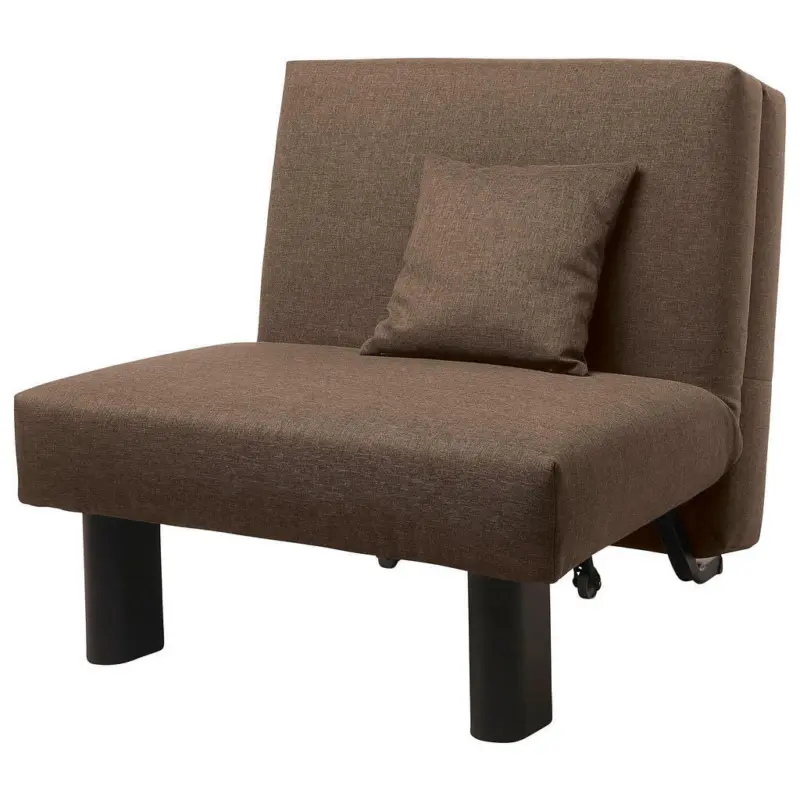 Schlafsessel in Flachgewebe Hellbraun