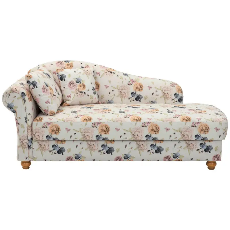 Récamiere in Flachgewebe Beige