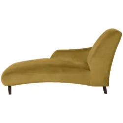 Récamiere in Samt, Velours Gelb