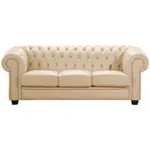XXXLutz Lauterach - Ihr Möbelhaus bei Bregenz Chesterfield-Dreisitzer-Sofa in Echtleder Beige