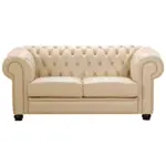 XXXLutz Lauterach - Ihr Möbelhaus bei Bregenz Chesterfield-Zweisitzer-Sofa in Echtleder Beige