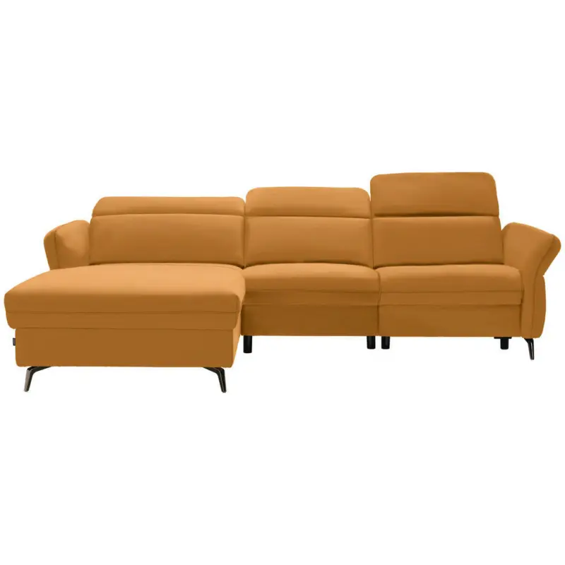 Ecksofa in Echtleder Gelb