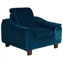 Sessel in Samt, Velours Dunkelblau