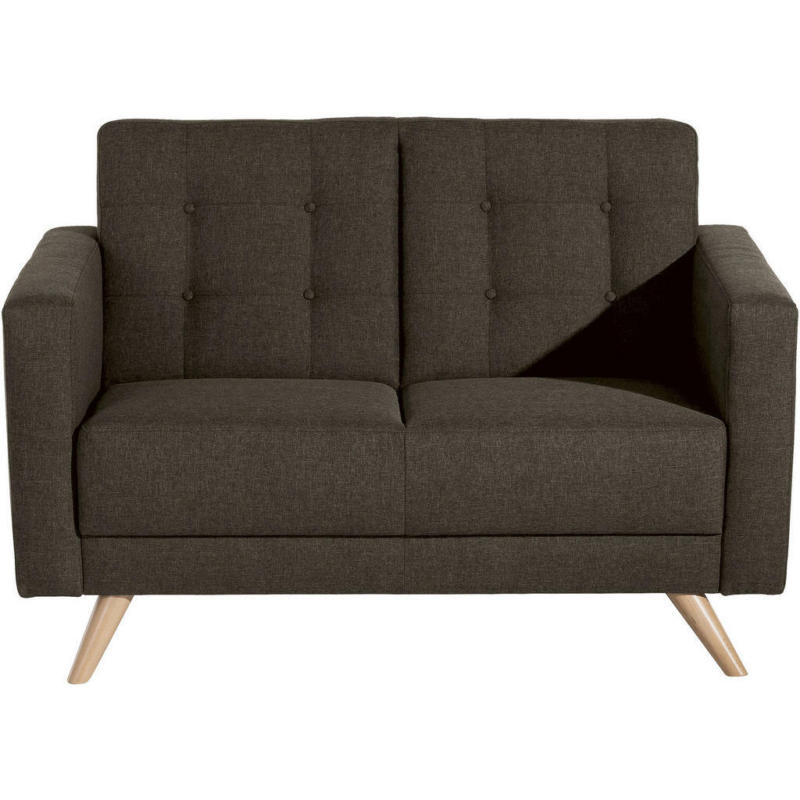 Zweisitzer-Sofa in Flachgewebe Braun