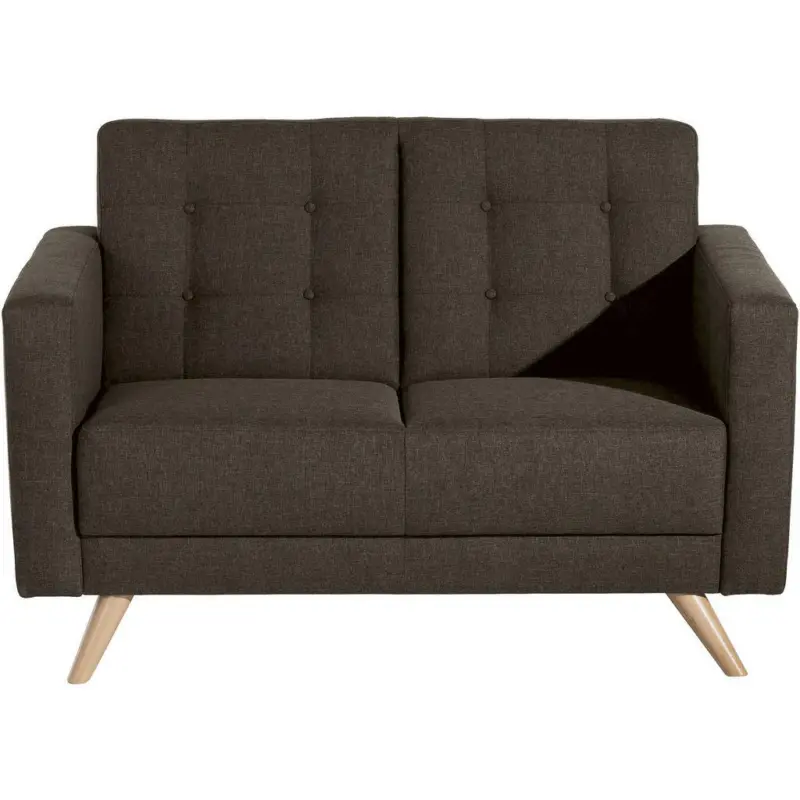 Zweisitzer-Sofa in Flachgewebe Braun