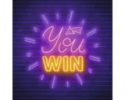 Glasbild You Win 50x50 cm