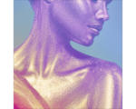 Hornbach Glasbild Colorful Woman II 20x20 cm