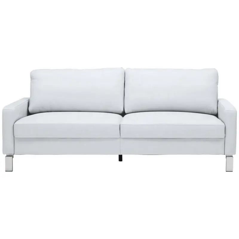 Zweisitzer-Sofa in Echtleder Weiß