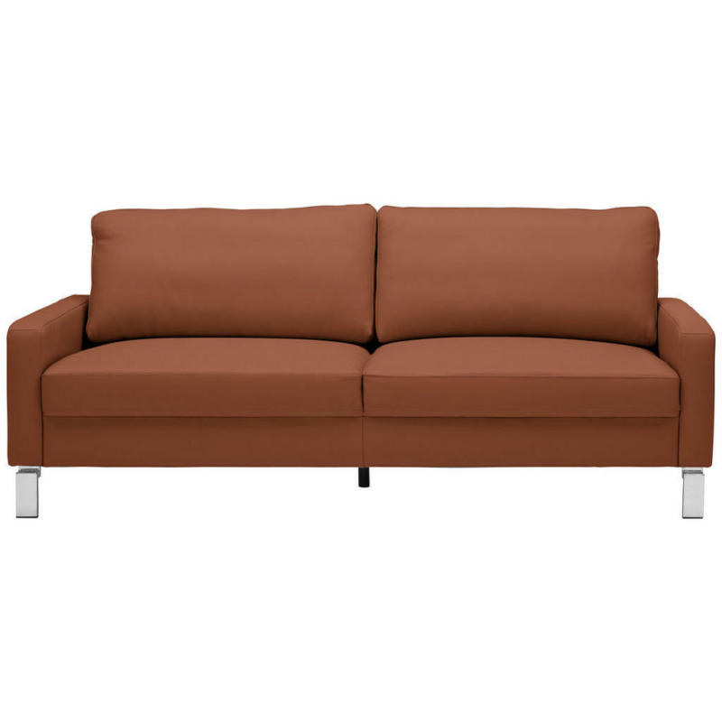 Dreisitzer-Sofa in Leder Braun