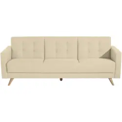 Dreisitzer-Sofa in Flachgewebe Beige