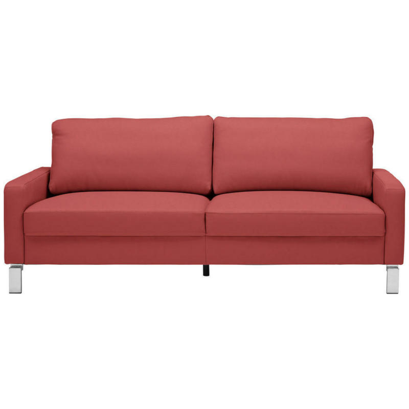 Zweisitzer-Sofa in Echtleder Rot