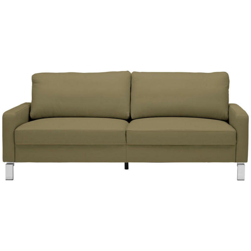 Dreisitzer-Sofa in Leder Grün
